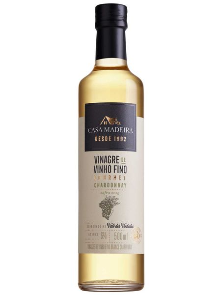 Vinagre De Vinho Fino Branco Chardonnay 500ml Casa Madeira
